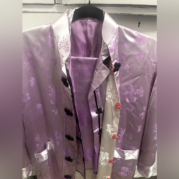 Authentic Japanese 3pc Silk Outfit!💜🤍 - Picture 1 of 11